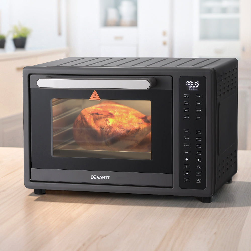 Air Fryers: Devanti Air Fryer 32L W/ LCD Touch Oven 1700W