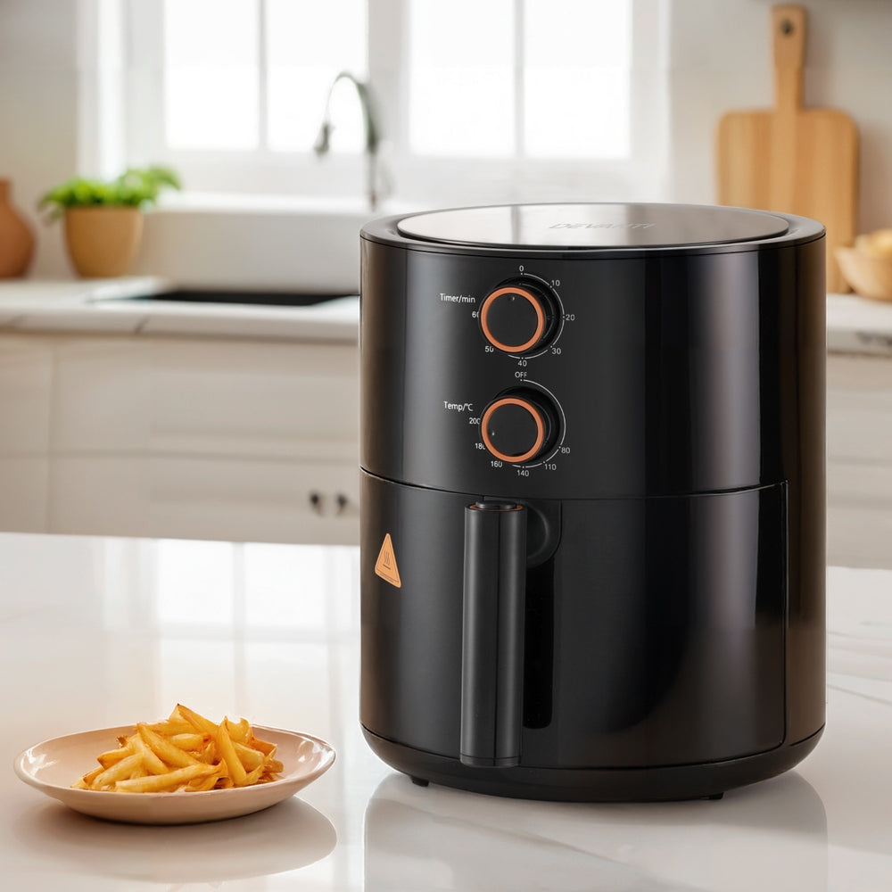 Air Fryers: Devanti 4L Air Fryer Knob Control 1500W