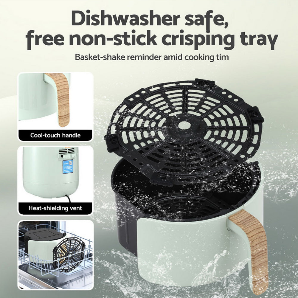 Air Fryers: Devanti 5L Air Fryer Touch Control 1700W Green