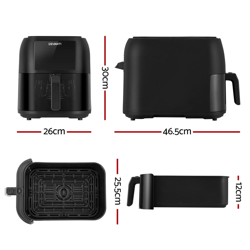 Air Fryers: Devanti Air Fryer 8L LCD Fryers