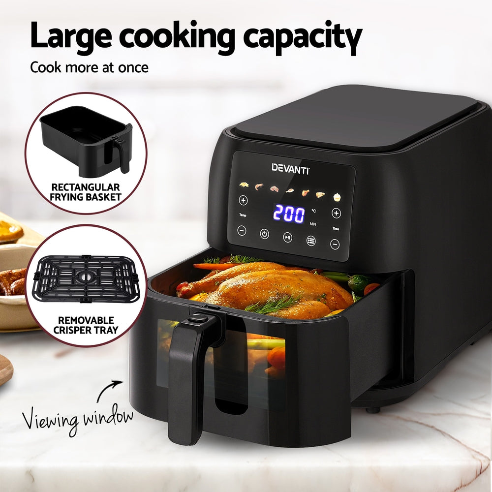 Air Fryers: Devanti Air Fryer 8L LCD Fryers