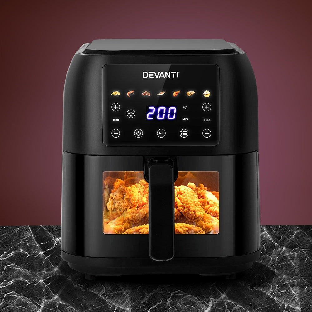 Air Fryers: Devanti Air Fryer 8L LCD Fryers