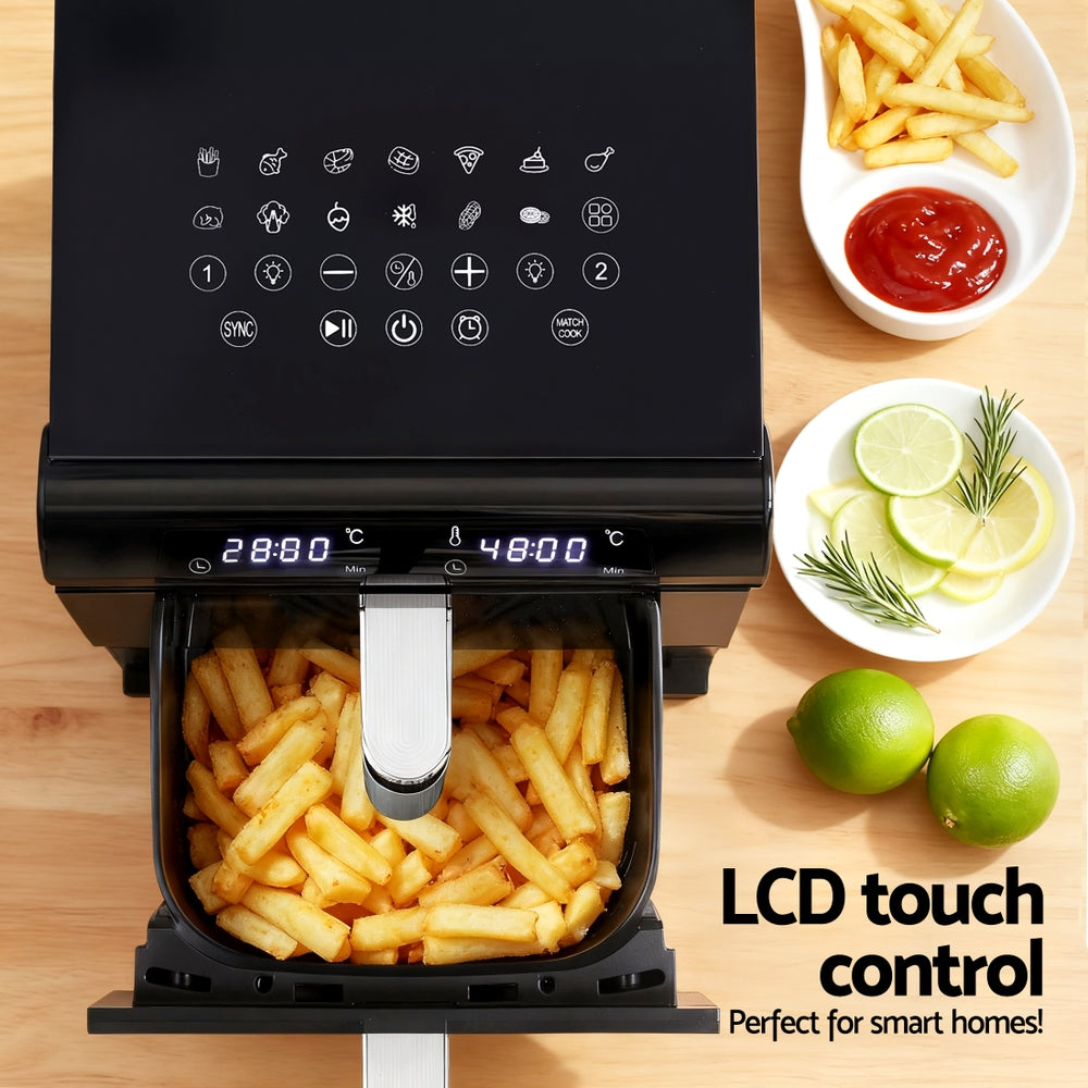 Air Fryers: Devanti Air Fryer Oven 11L Dual Zone Fryers