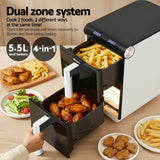 Air Fryers: Devanti Air Fryer Oven 11L Dual Zone Fryers