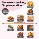 Air Fryers: Devanti Air Fryer 9L Dual Zone Fryers 2600W Pink