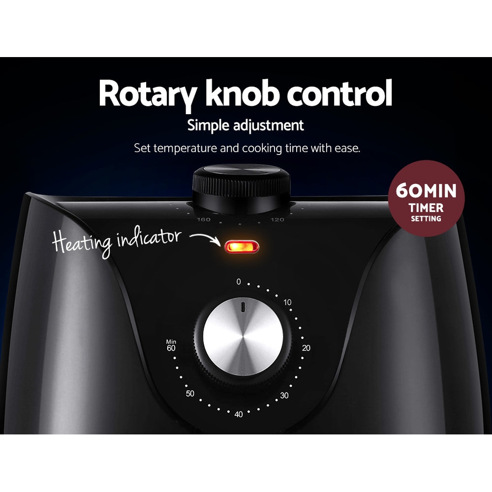 Air Fryers: Devanti Air Fryer 2.5L Knob Fryers