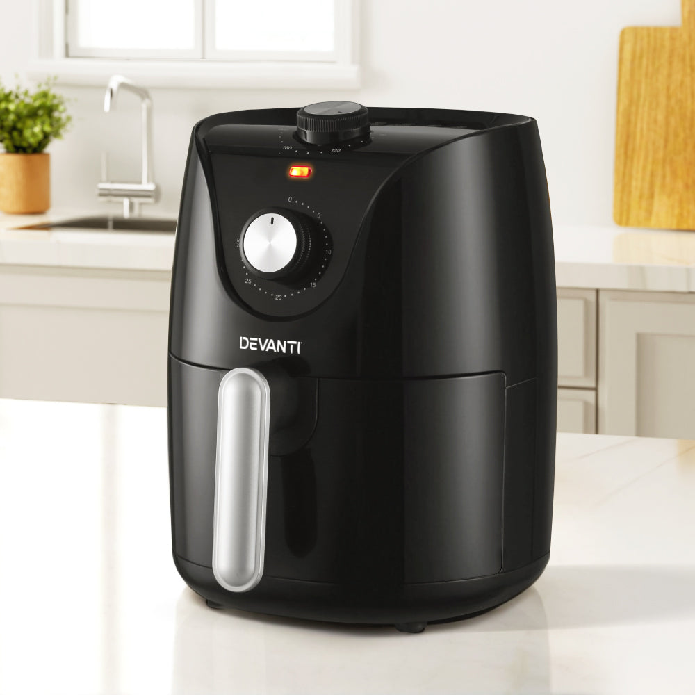 Air Fryers: Devanti Air Fryer 2.5L Knob Fryers