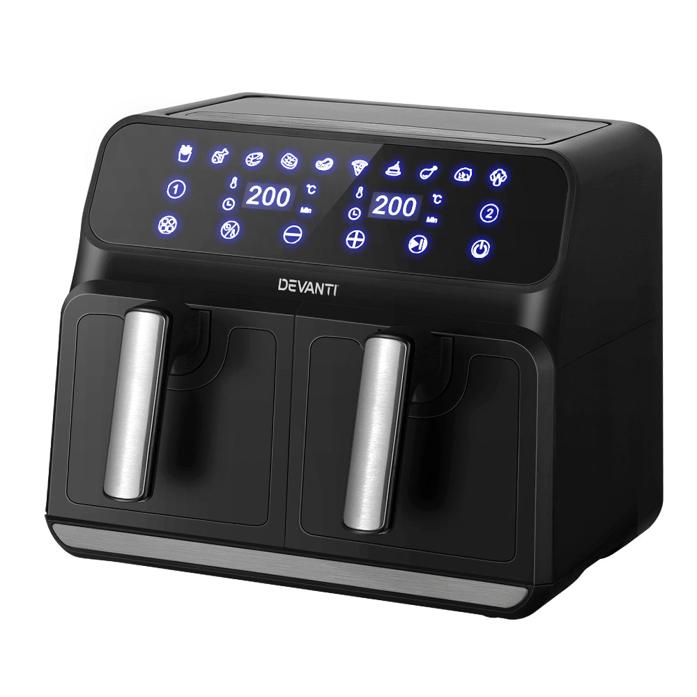 Air Fryers: Devanti Air Fryer 8L Dual Zone Fryers