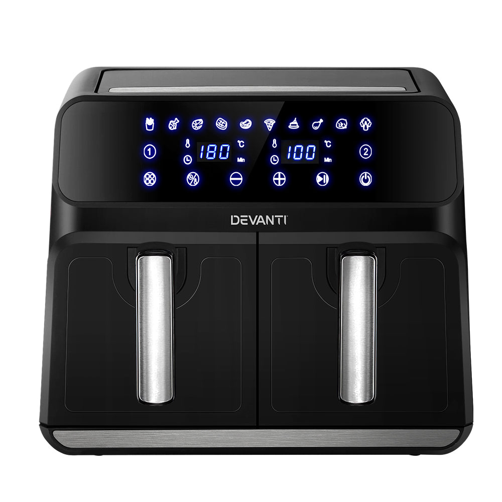 Air Fryers: Devanti Air Fryer 8L Dual Zone Fryers