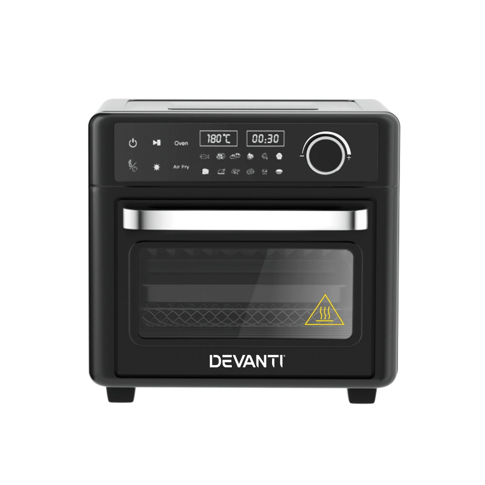Air Fryers: Devanti Air Fryer 15L LCD Fryers Oven