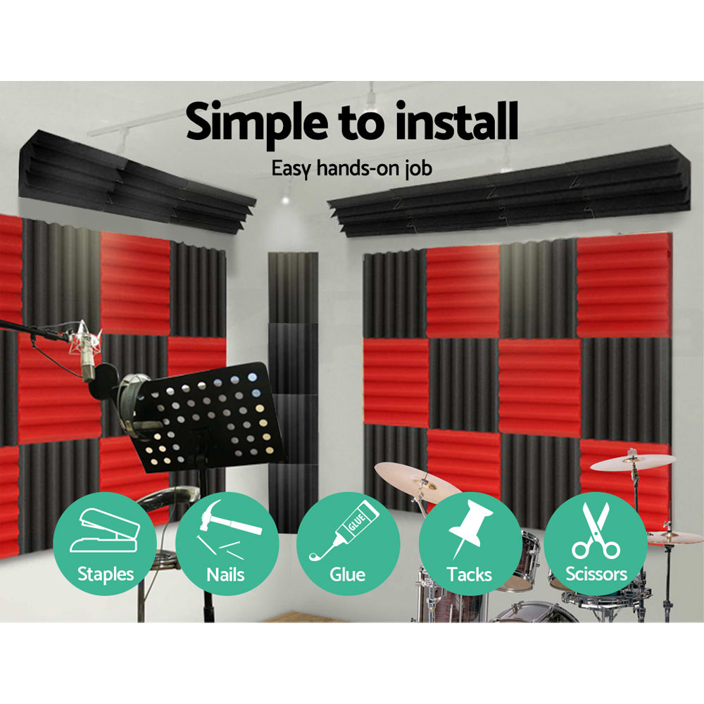 Audio Accessories: Alpha Acoustic Foam 40pcs Corner Bass Trap Sound Absorption Proofing Treatment