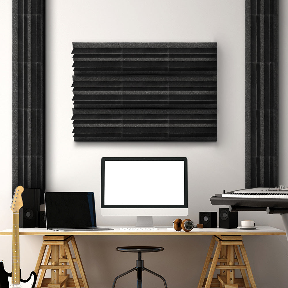 Audio Accessories: Alpha Acoustic Foam 40pcs Corner Bass Trap Sound Absorption Proofing Treatment