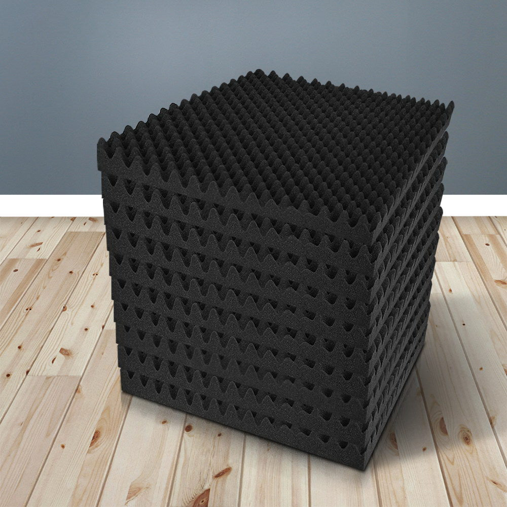 Audio Accessories: Alpha Acoustic Foam 20pcs 50x50x5cm Sound Absorption Proofing Panels Eggshell
