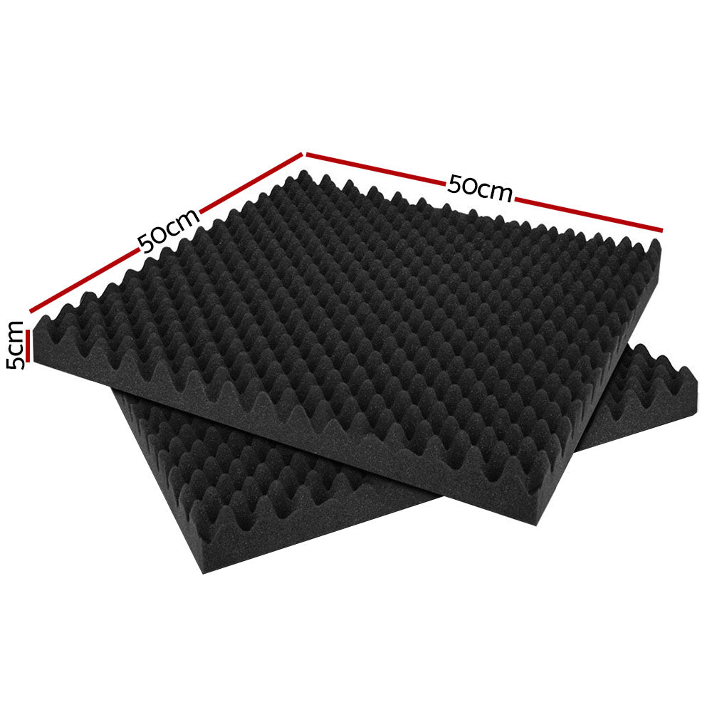 Audio Accessories: Alpha Acoustic Foam 60pcs 50x50x5cm Sound Absorption Proofing Panels Eggshell