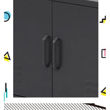 Artiss Buffet Sideboard Metal Cabinet - BASE Charcoal