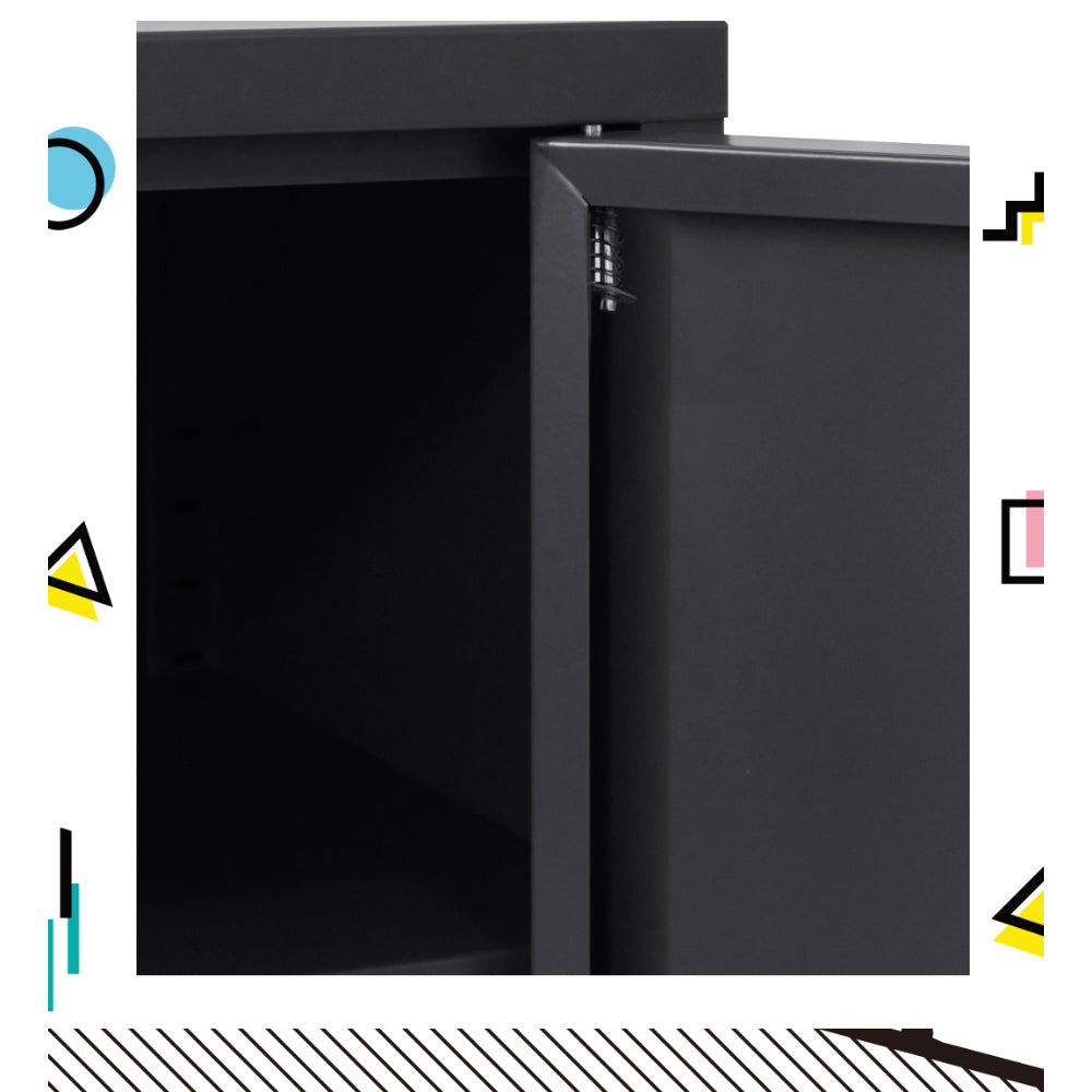 Buffets & Sideboards: Artiss Buffet Sideboard Metal Cabinet - BASE Charcoal
