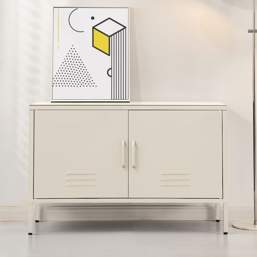 Buffets & Sideboards: Artiss Buffet Sideboard Metal Cabinet - BASE White