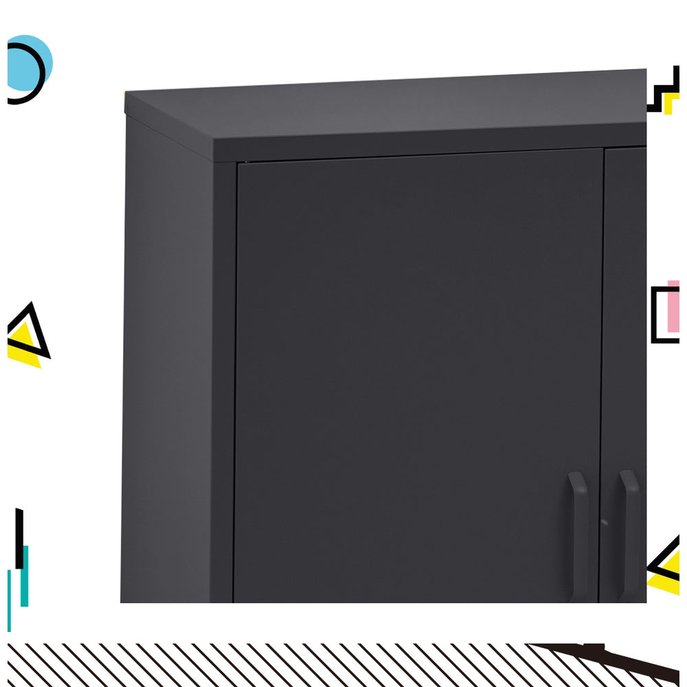 Buffets & Sideboards: Artiss Buffet Sideboard Metal Cabinet - SWEETHEART Charcoal
