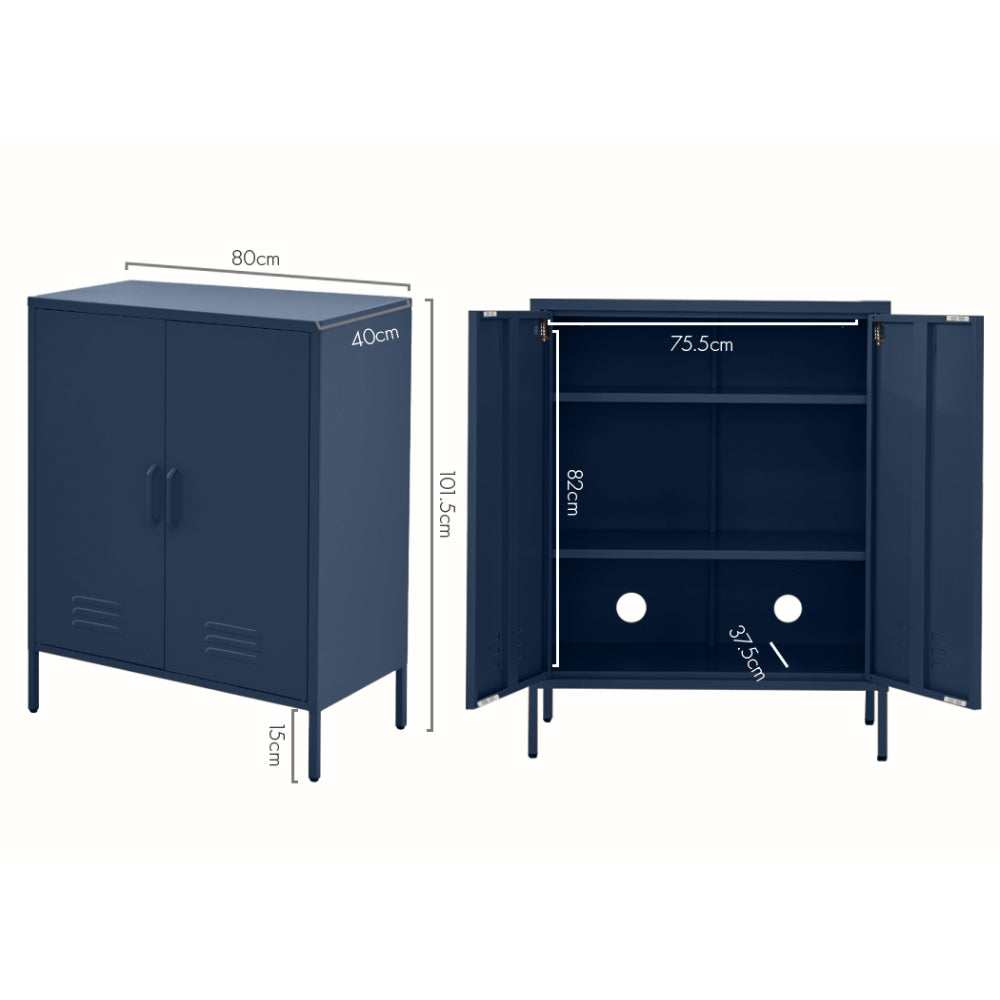Buffets & Sideboards: Artiss Buffet Sideboard Metal Cabinet - SWEETHEART Blue