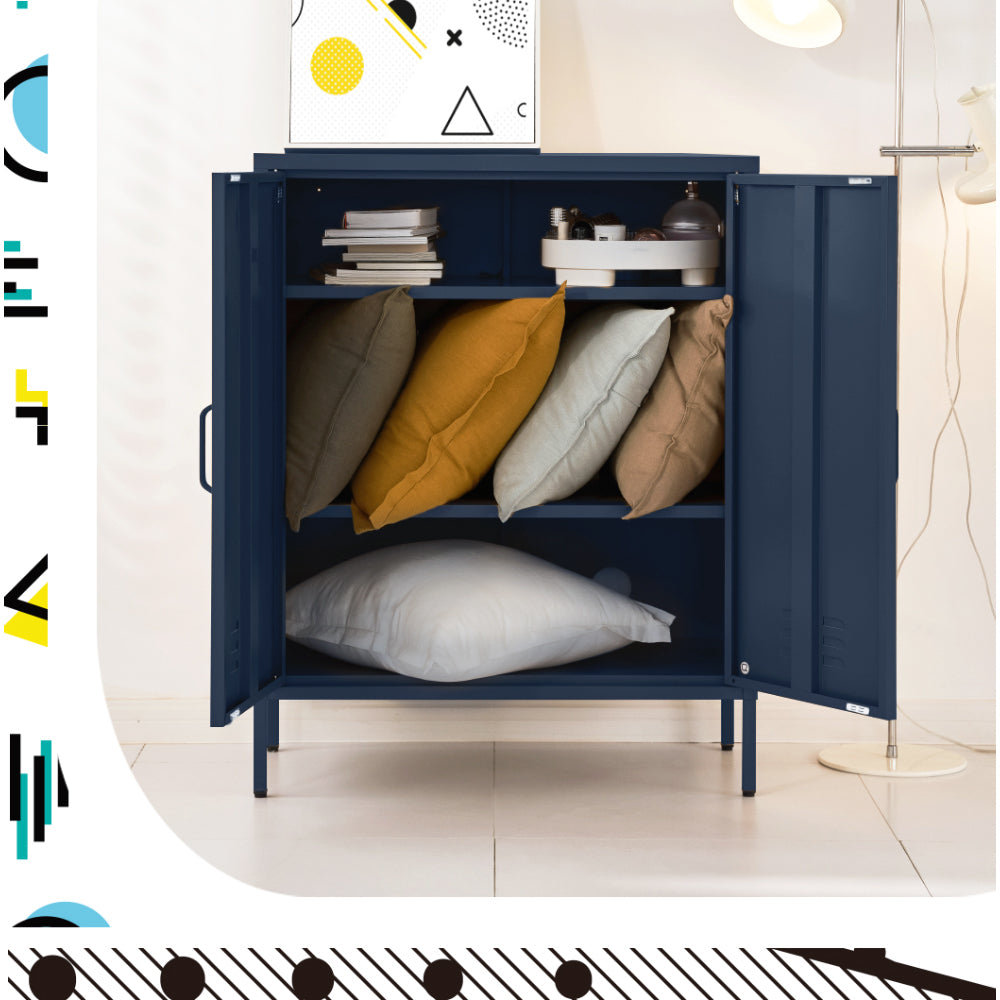 Buffets & Sideboards: Artiss Buffet Sideboard Metal Cabinet - SWEETHEART Blue
