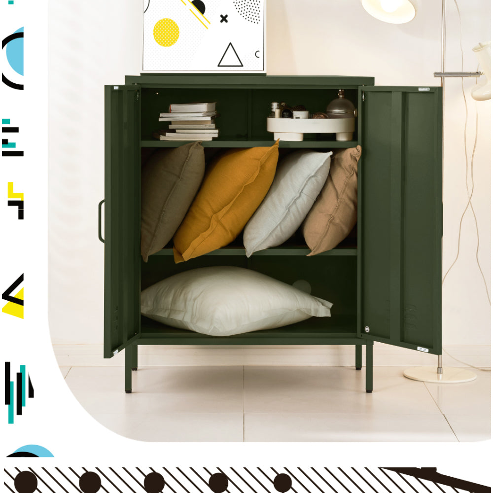 Buffets & Sideboards: Artiss Buffet Sideboard Metal Cabinet - SWEETHEART Green