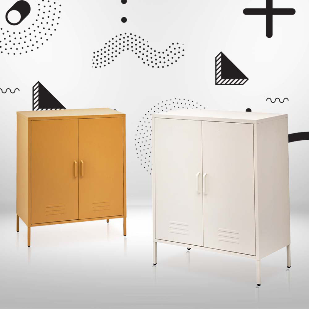 Buffets & Sideboards: Artiss Buffet Sideboard Metal Cabinet - SWEETHEART White