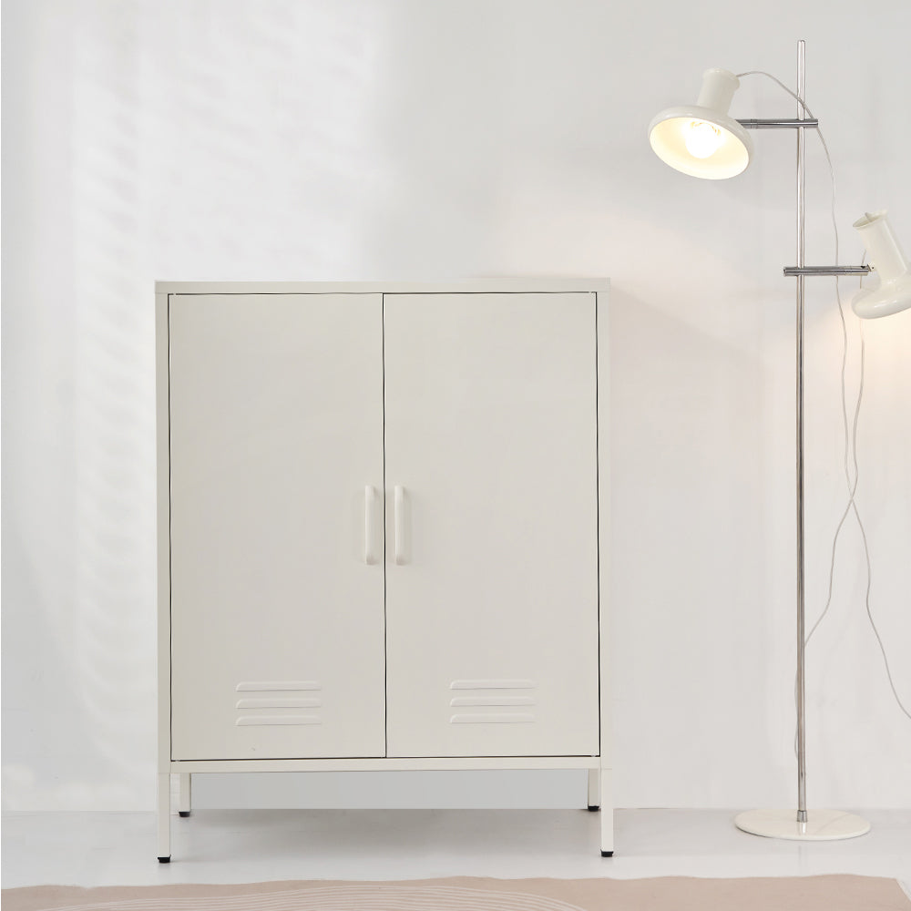 Buffets & Sideboards: Artiss Buffet Sideboard Metal Cabinet - SWEETHEART White