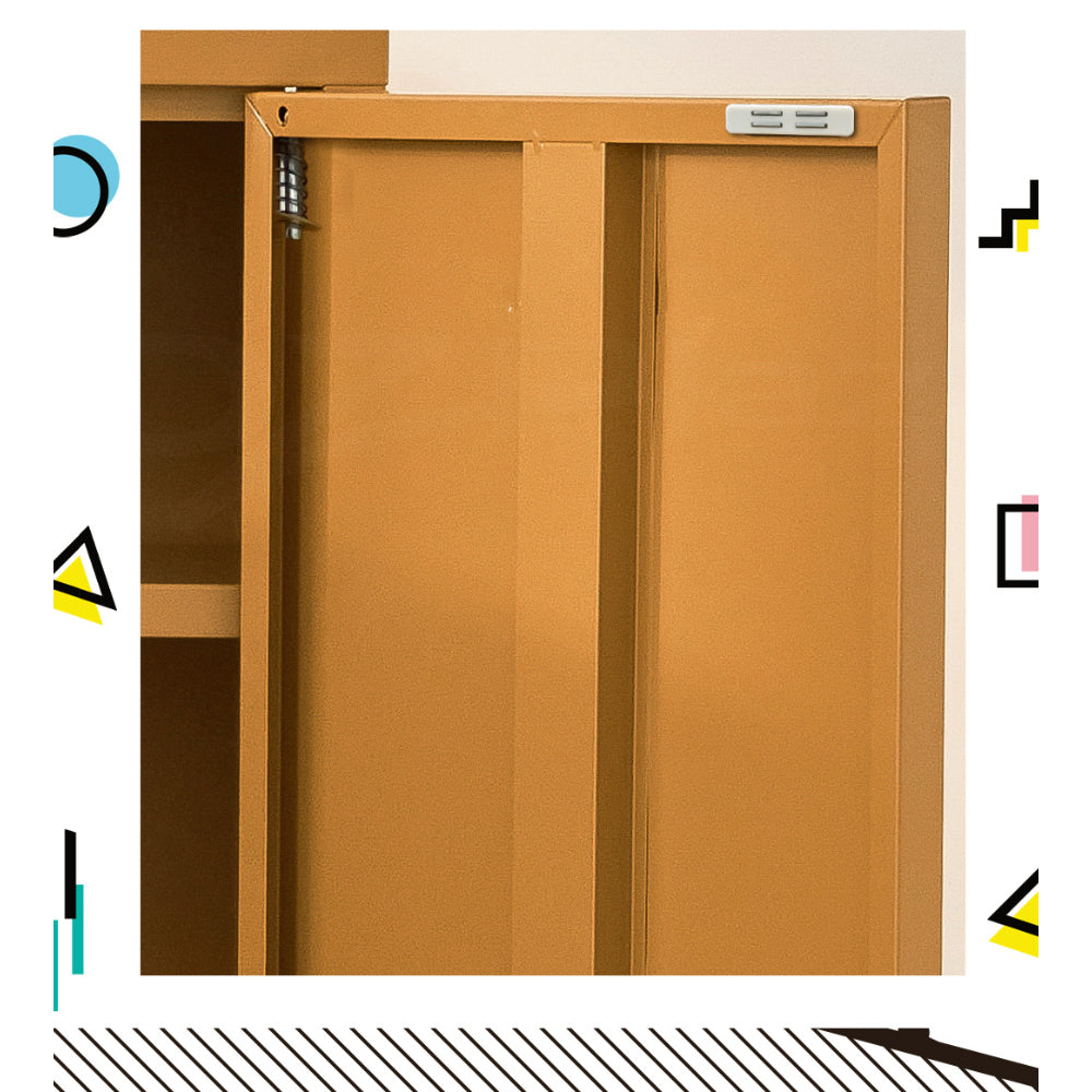 Buffets & Sideboards: Artiss Buffet Sideboard Metal Cabinet - SWEETHEART Yellow