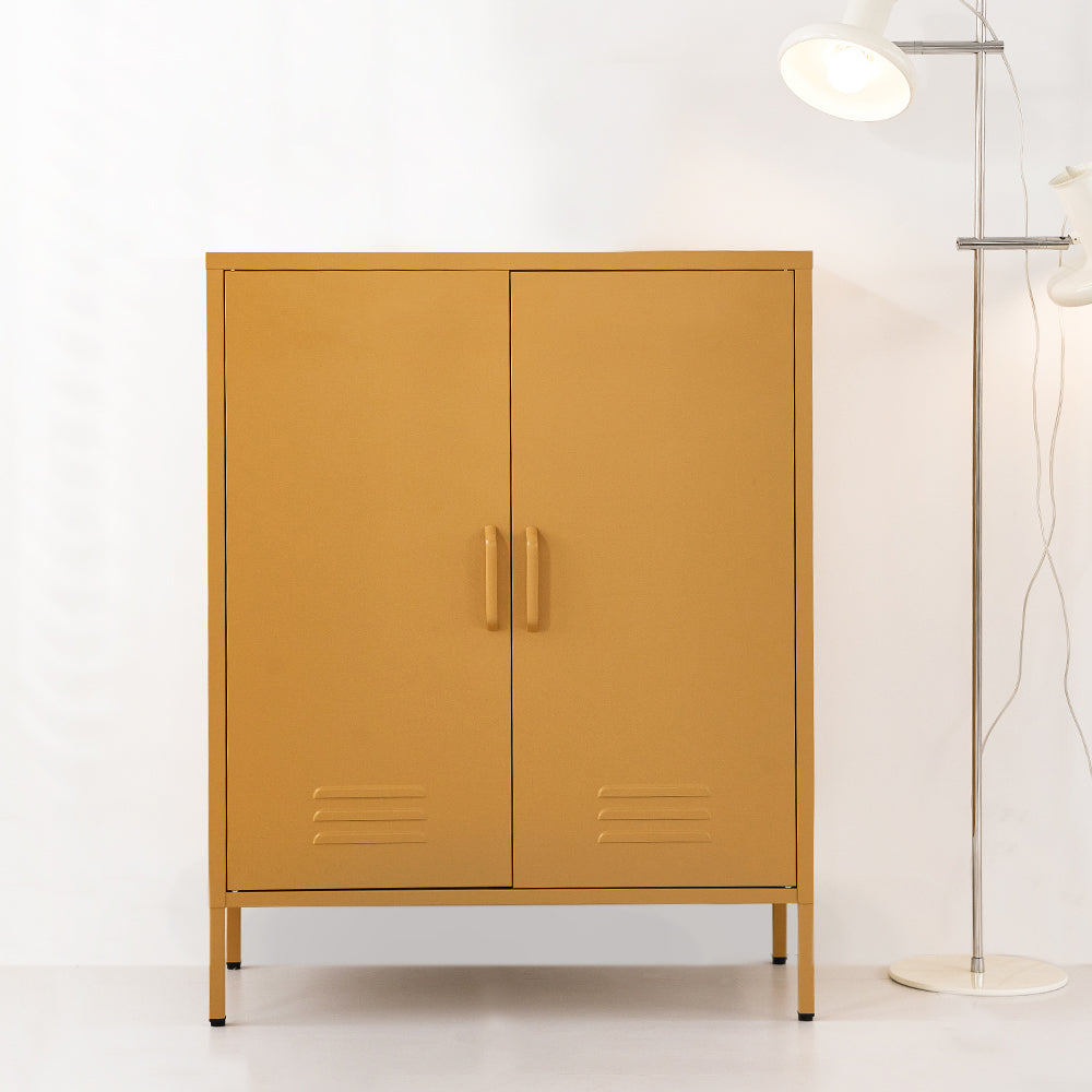 Buffets & Sideboards: Artiss Buffet Sideboard Metal Cabinet - SWEETHEART Yellow