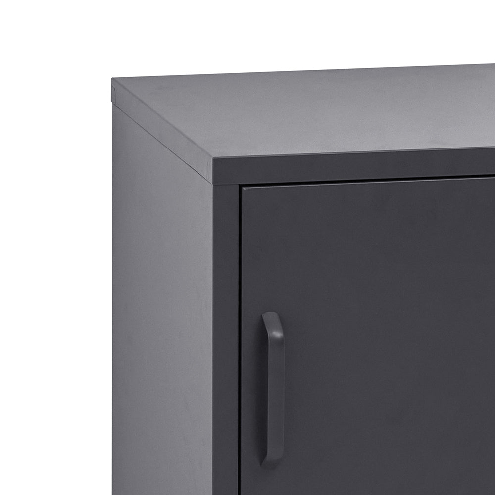 Bedside Tables: Artiss Bedside Table Metal Cabinet - Black