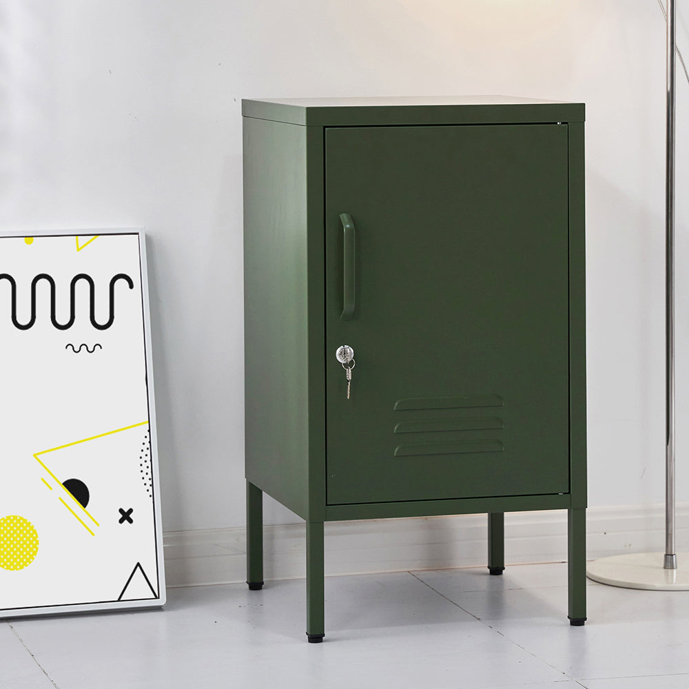 Bedside Tables: Artiss Bedside Table Metal Cabinet - Green