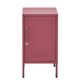 98765-ArtissIn Bedside Table Metal Cabinet - MINI Pink