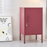98765-ArtissIn Bedside Table Metal Cabinet - MINI Pink