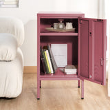 98765-ArtissIn Bedside Table Metal Cabinet - MINI Pink