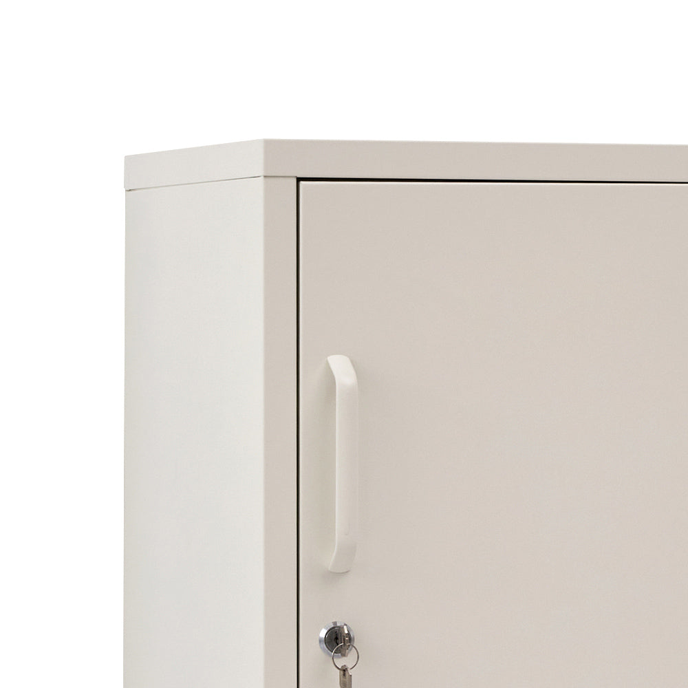 Bedside Tables: Artiss Bedside Table Metal Cabinet - White