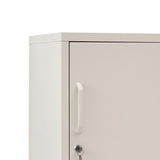 Artiss Bedside Table Metal Cabinet - White