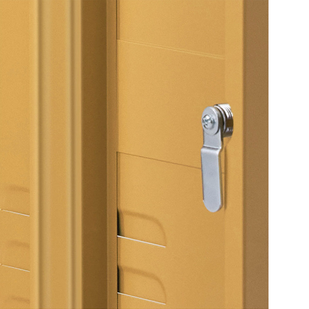 Bedside Tables: Artiss Bedside Table Metal Cabinet - Yellow