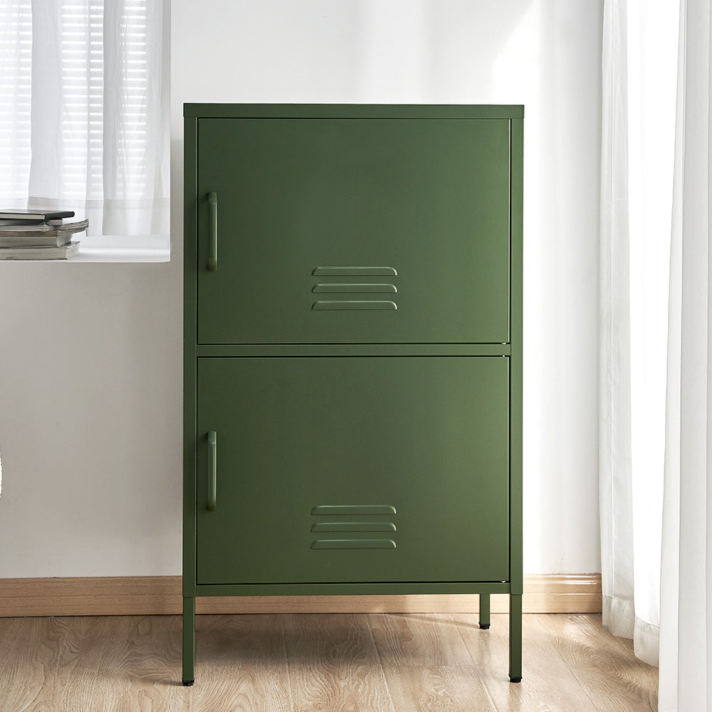 Buffets & Sideboards: Artiss Buffet Sideboard Metal Cabinet - DOUBLE Green