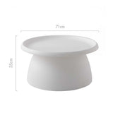 Coffee Tables: Artiss Coffee Table Round 71CM Plastic White