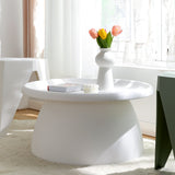 Coffee Tables: Artiss Coffee Table Round 71CM Plastic White