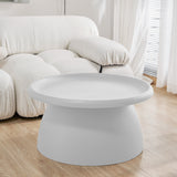 Coffee Tables: Artiss Coffee Table Round 71CM Plastic White