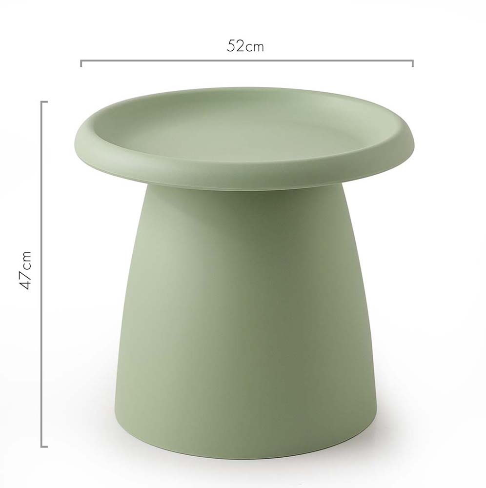 Disposable Cups: Artiss Coffee Table Round 52CM Plastic Green