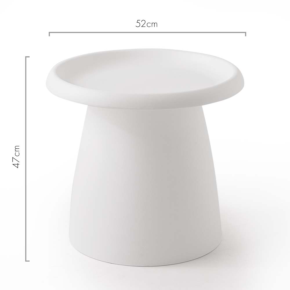 Coffee Tables: Artiss Coffee Table Round 52CM Plastic White
