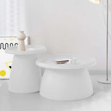 Coffee Tables: Artiss Coffee Table Round 52CM Plastic White