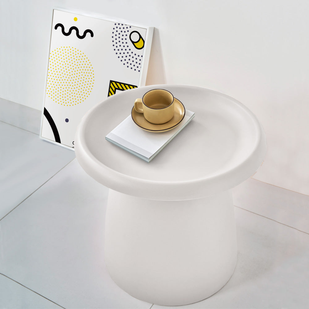 Coffee Tables: Artiss Coffee Table Round 52CM Plastic White