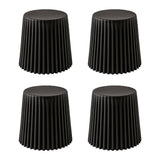 Artiss Set of 4 Cupcake Bar Stools Stackable Foot Stools Black