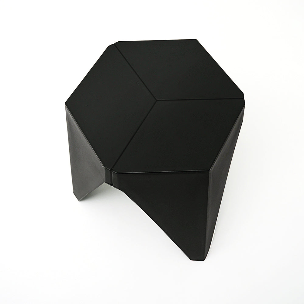 Table & Bar Stools: Artiss 2x Bar Stools Puzzle Plastic Foot Stool Black
