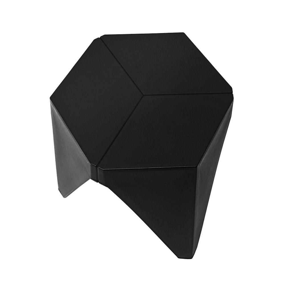 Table & Bar Stools: Artiss 4PC Puzzle Stool Plastic Bar Stools Stackable Black
