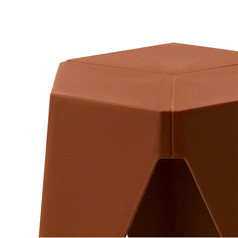 Table & Bar Stools: Artiss 2x Bar Stools Puzzle Plastic Foot Stool Red