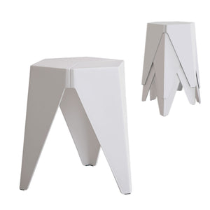 Artiss 4PC Puzzle Stool Bar Stools Stackable White